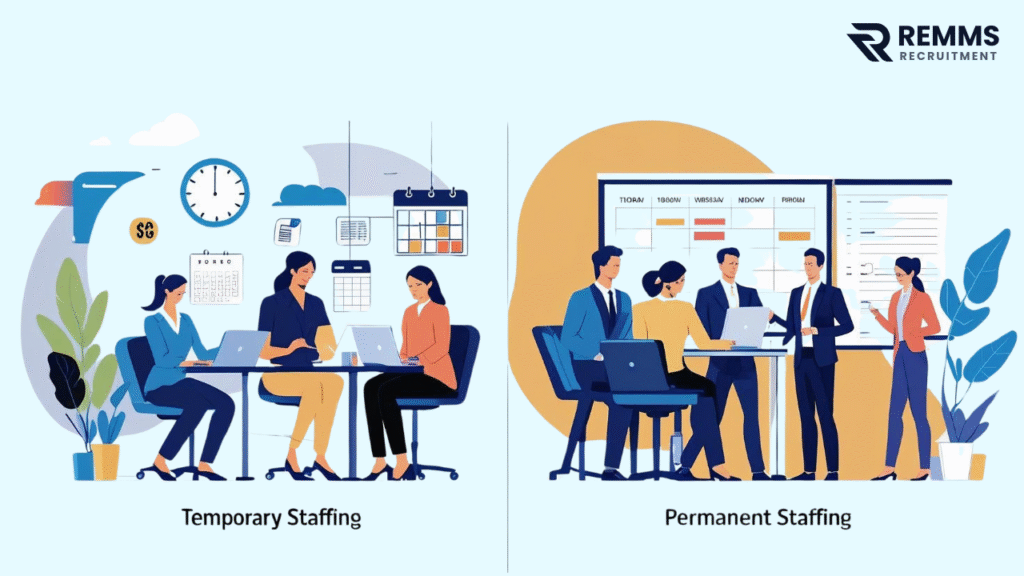 temporary and permanent staffing