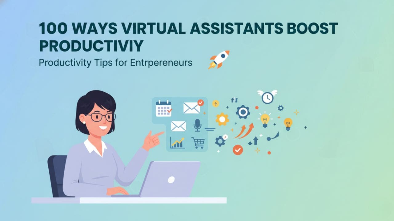 100 Ways Virtual Assistants Boost Productivity Productivity Tips for Entrepreneurs-remms