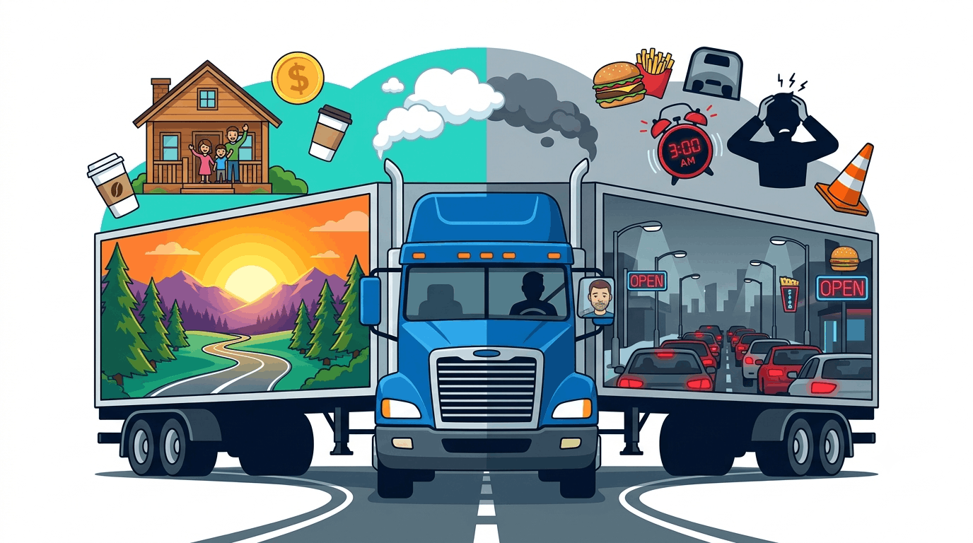 truck driving pros and cons